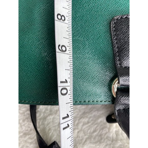 Womens Hat Style Purse Green Black Handbag Satchel - Picture 10 of 11